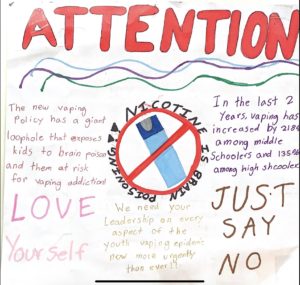 6th grader Lory from Las Colinas Middle School warns her peers about the dangers of drugs and alcohol through this interactive poster.